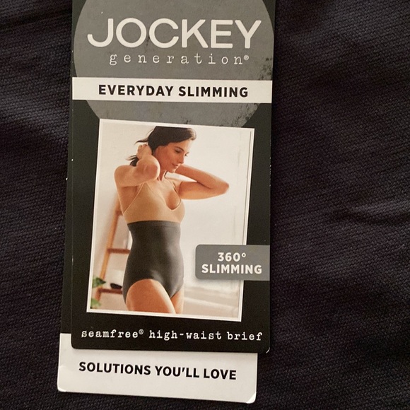 Jockey Women's Slimming High Waisted Brief Black small NWT non slip high rise - Picture 7 of 8